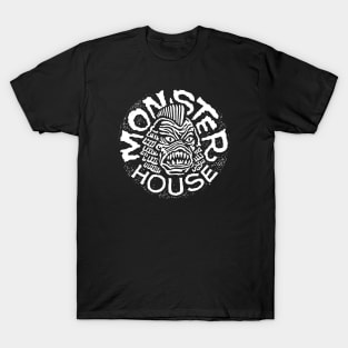 Monster House Records Crest White T-Shirt
